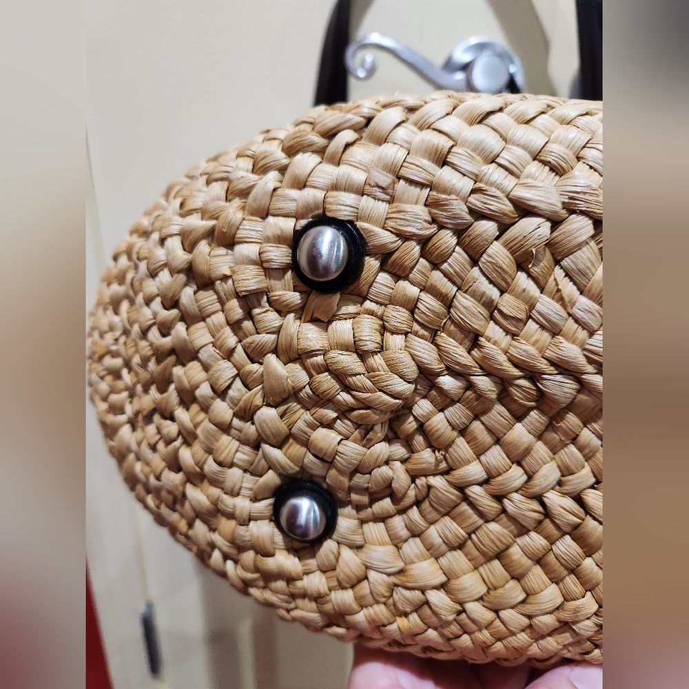 Michael Kors Shoulder Weave & Leather Trim Bag - Picture 9 of 12